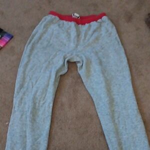Gray and Red Joggers with Relaxed Fit